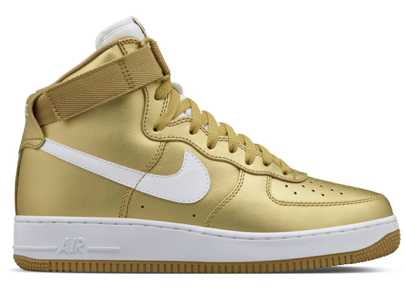 ナイキ ご機嫌 ゴールド 白いこと 白いこと 空軍 スニーカー メンズ NIKE AIR FORCE 1 HIGH METALLIC GOLD / METALLIC GOLD WHITE