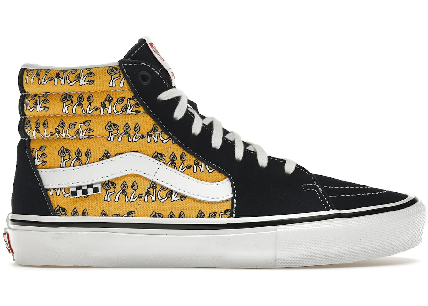 ヴァンズ バンズ スケート スケートハイ 黄色 イエロー 紺色 ネイビー 白色 ホワイト スニーカー メンズ VANS SKATE SK8-HI PALACE SHROOM PACK YELLOW / NAVY YELLOW WHITE