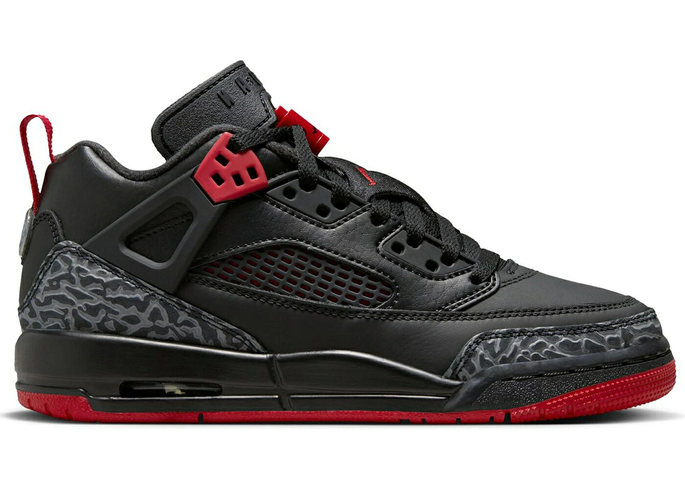 ナイキ ジョーダン 黒色 ブラック 赤 レッド クール 灰色 グレー ジュニア キッズ JORDAN SPIZIKE LOW BRED (GS) / BLACK GYM RED COOL GREY SAIL ベビー マタニティ スニーカー