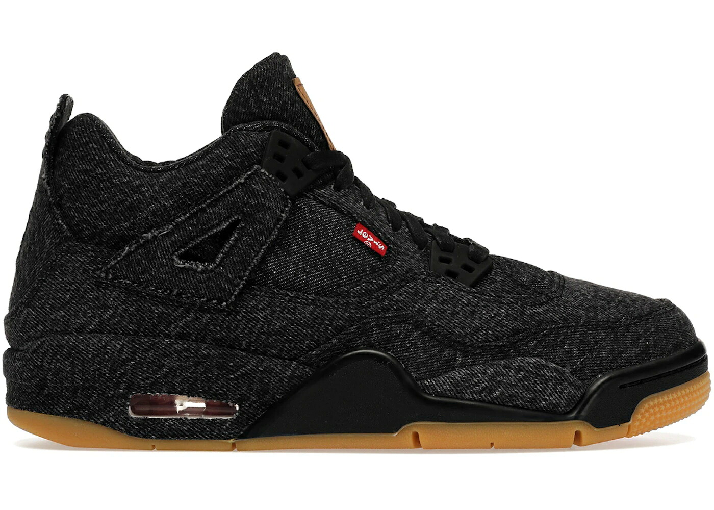 ナイキ ジョーダン 黒色 ブラック LEVI'S ジュニア キッズ JORDAN 4 RETRO BLACK (GS) (LEVI'S TAG) / BLACK BLACK BLACK ベビー マタニティ スニーカー|スニケス