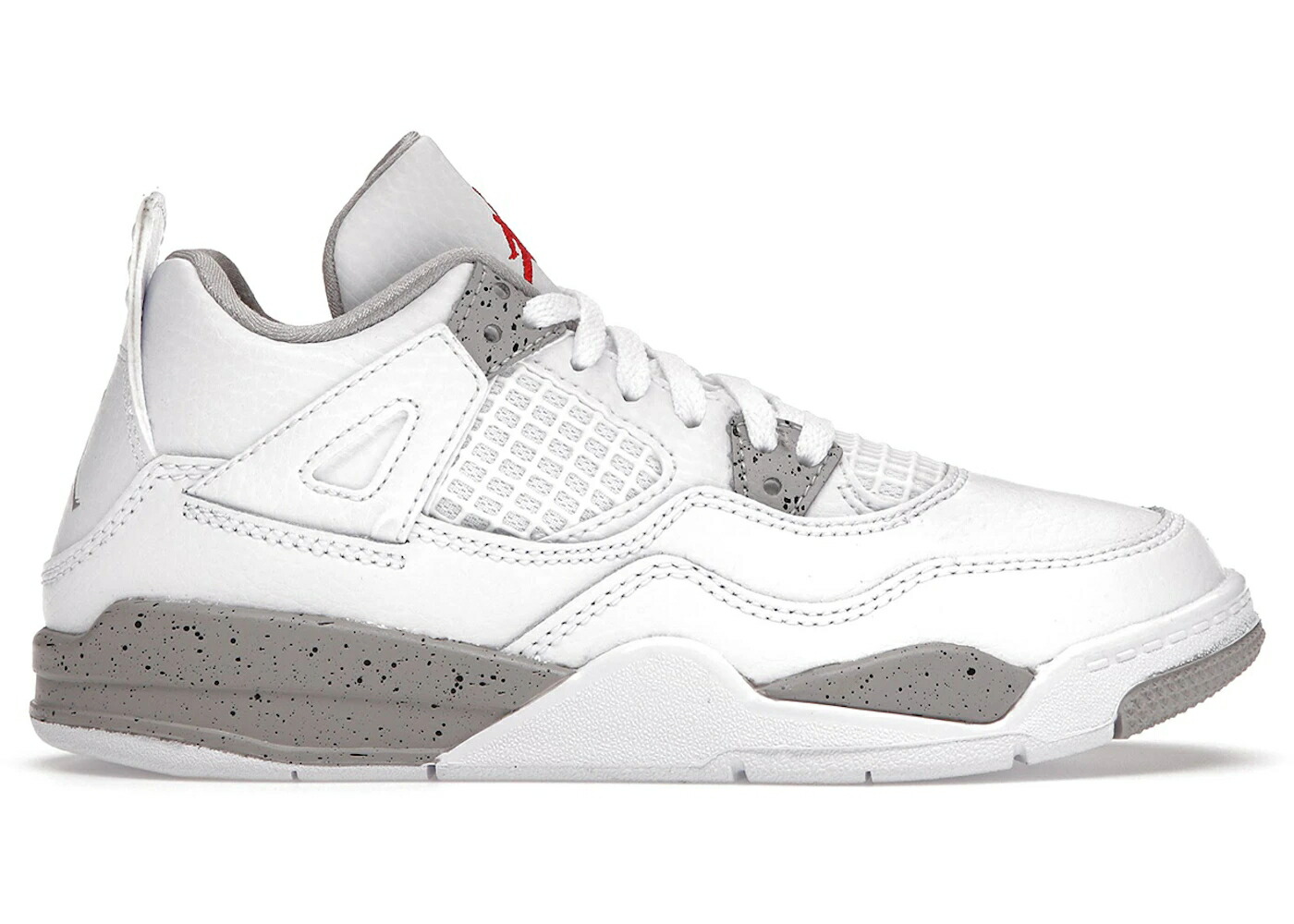 ナイキ ジョーダン 白色 ホワイト テック 灰色 グレー 黒色 ブラック ファイア 赤 レッド ジュニア キッズ JORDAN 4 RETRO WHITE OREO (2021) (PS) / WHITE TECH GREY BLACK FIRE RED ベビー マタニティ スニ