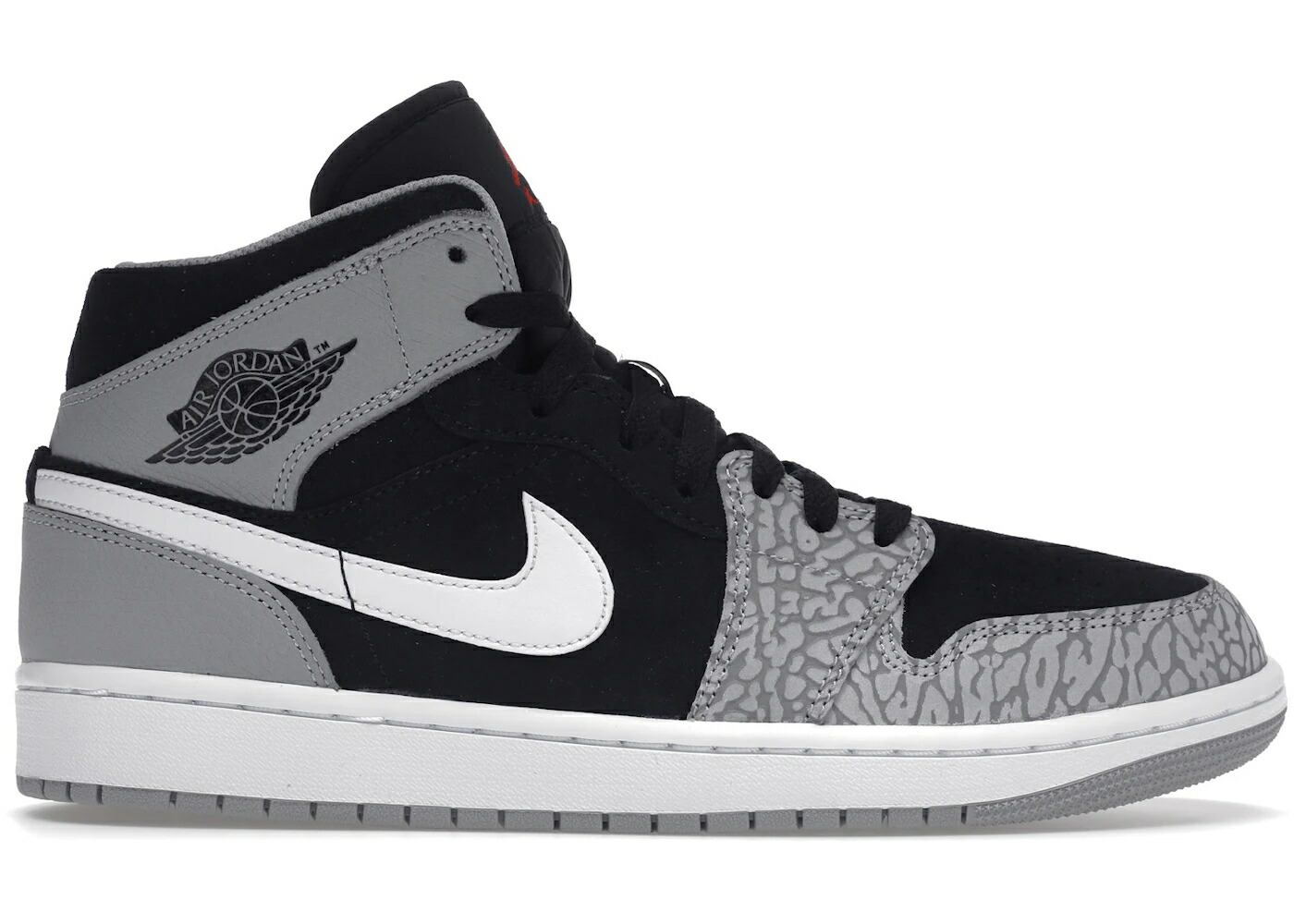 ナイキ ジョーダン ミッド エレファント 黒色 ブラック 白色 ホワイト 灰色 グレー グレイ スニーカー メンズ JORDAN 1 MID SE ELEPHANT PRINT / BLACK WHITE LIGHT SMOKE GRAY 42,900円