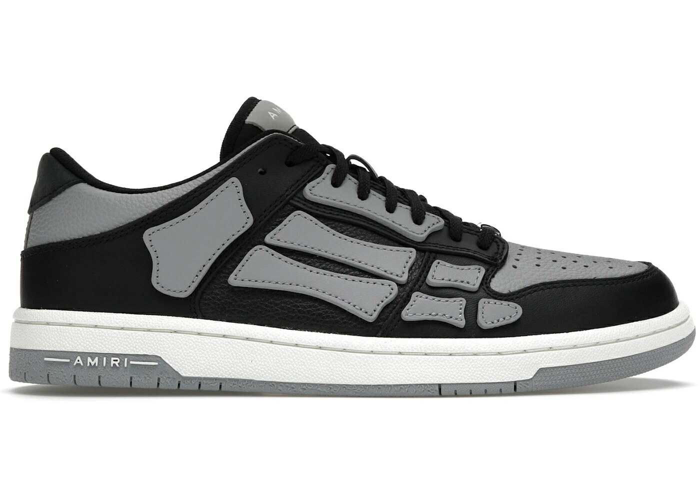 アミリ 黒色 ブラック 灰色 グレー スニーカー メンズ AMIRI SKEL TOP LOW BLACK GREY / BLACK GREY