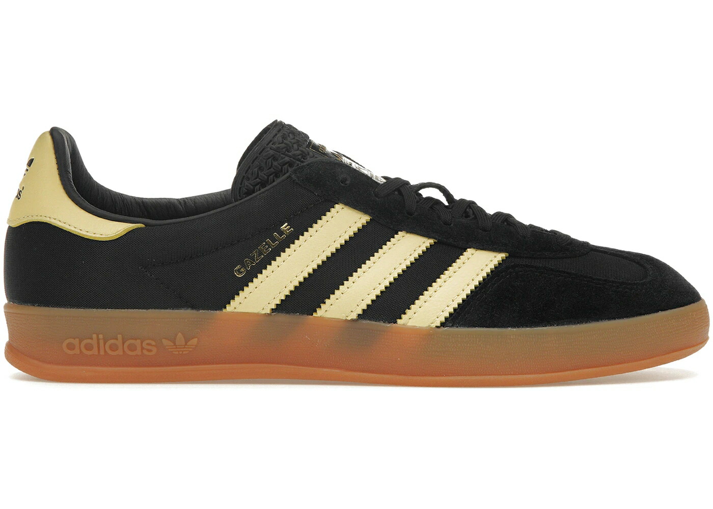 アディダス ガゼル 黒色 ブラック 黄色 イエロー コア スニーカー メンズ ADIDAS GAZELLE INDOOR BLACK ALMOST YELLOW GUM / CORE BLACK ALMOST YELLOW GUM