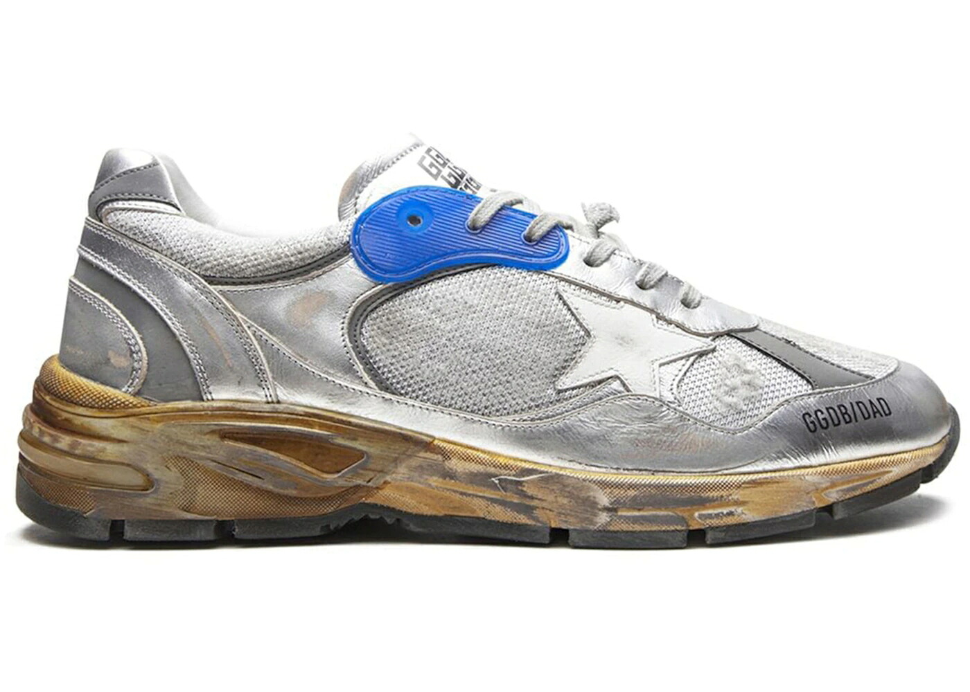 ゴールデングース 銀色 シルバー 白色 ホワイト 青色 ブルー 灰色 グレー スニーカー メンズ GOLDEN GOOSE GOLDEN GOOSE DAD-STAR SILVER WHITE BLUE GREY / SILVER WHITE BLUE GREY