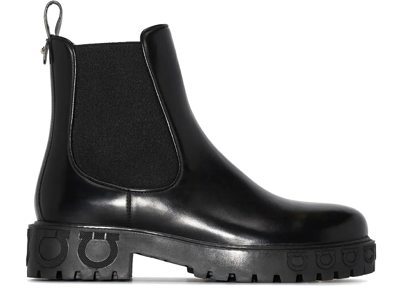 ロゴ ブーツ 黒色 ブラック チェルシーブーツS WOMEN'S スニーカー レディース FERRAGAMO GANCINI LOGO DETAIL CHELSEA BOOTS BLACK (WOMEN'S) /