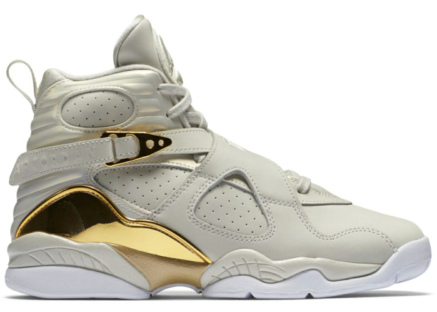 ナイキ ジョーダン ゴールド 白色 ホワイト ジュニア キッズ JORDAN 8 RETRO CHAMPAGNE (GS) / LIGHT BONE METALLIC GOLD WHITE ベビー マタニティ スニーカー｜スニケス