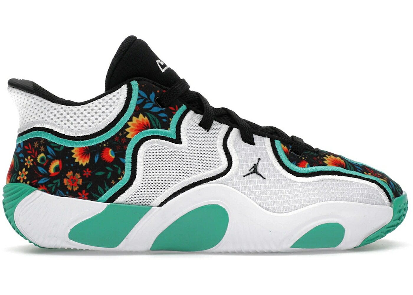 ナイキ ジョーダン 白色 ホワイト 黒色 ブラック 緑 グリーン ジュニア キッズ JORDAN TATUM 3 WELCOME TO THE GARDEN ALTERNATE (PS) / WHITE BLACK KINETIC GREEN ベビー マタニティ スニーカー
