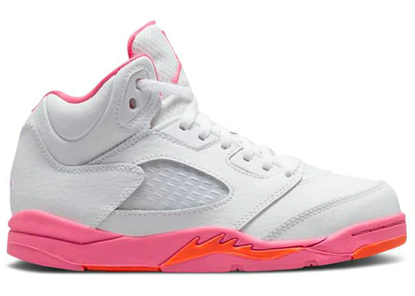 ナイキ ジョーダン 橙 オレンジ 白色 ホワイト ジュニア キッズ JORDAN 5 RETRO WNBA PINKSICLE SAFETY ORANGE (PS) / WHITE PINKSICLE SAFETY ORANGE ベビー マタニティ スニーカー｜スニケス 47,040円