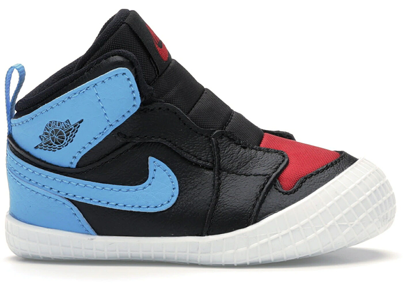 ナイキ ジョーダン なめし革 黒いこと 黒いこと 青み 青色 赤 赤いこと お坊っちゃん キッズ JORDAN 1 CRIB BOOTIE NC TO CHI LEATHER / BLACK DARK POWDER BLUE GYM RED もの言う花 マタニティ スニーカー