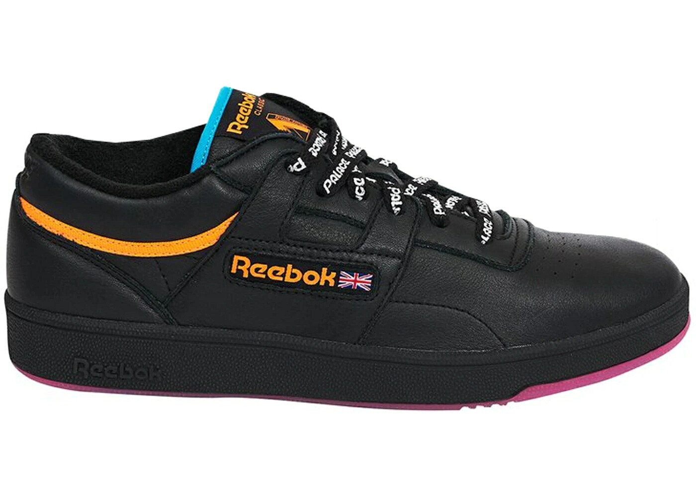 リーボック クラブ ワークアウト 黒色 ブラック 橙 オレンジ 青色 ブルー スニーカー メンズ REEBOK CLUB WORKOUT BLACK / BLACK NEON ORANGE NEON BLUE NEON｜スニケス