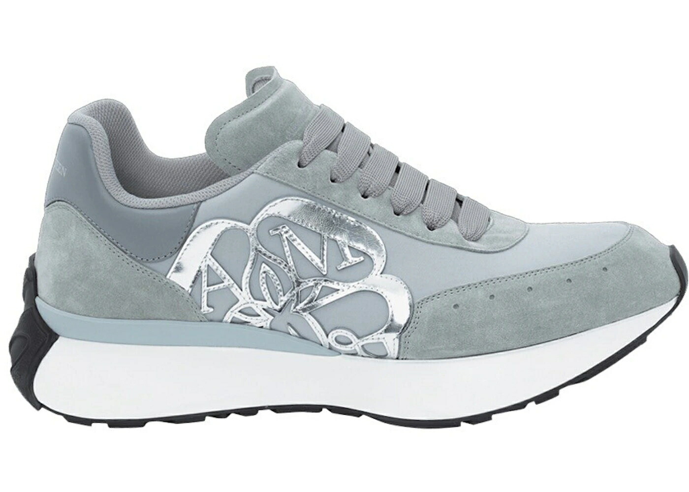 アレキサンダーマックイーン 灰色 グレー 銀色 シルバー 白色 ホワイト スニーカー メンズ ALEXANDER MCQUEEN ALEXANDER MCQUEEN SPRINT RUNNER GREY SILVER / GREY WHITE