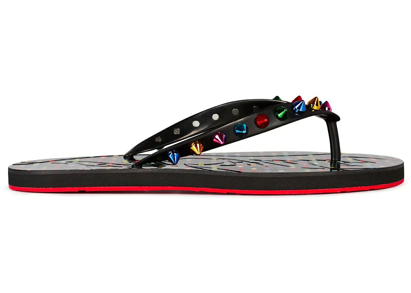 クリスチャンルブタン 黒色 ブラック WOMEN'S スニーカー レディース CHRISTIAN LOUBOUTIN CHRISTIAN LOUBOUTIN LOUBI FLIP SPIKES DONNA FLAT BLACK MIX MULTI (WOMEN'S) / BLACK MIX MULTI