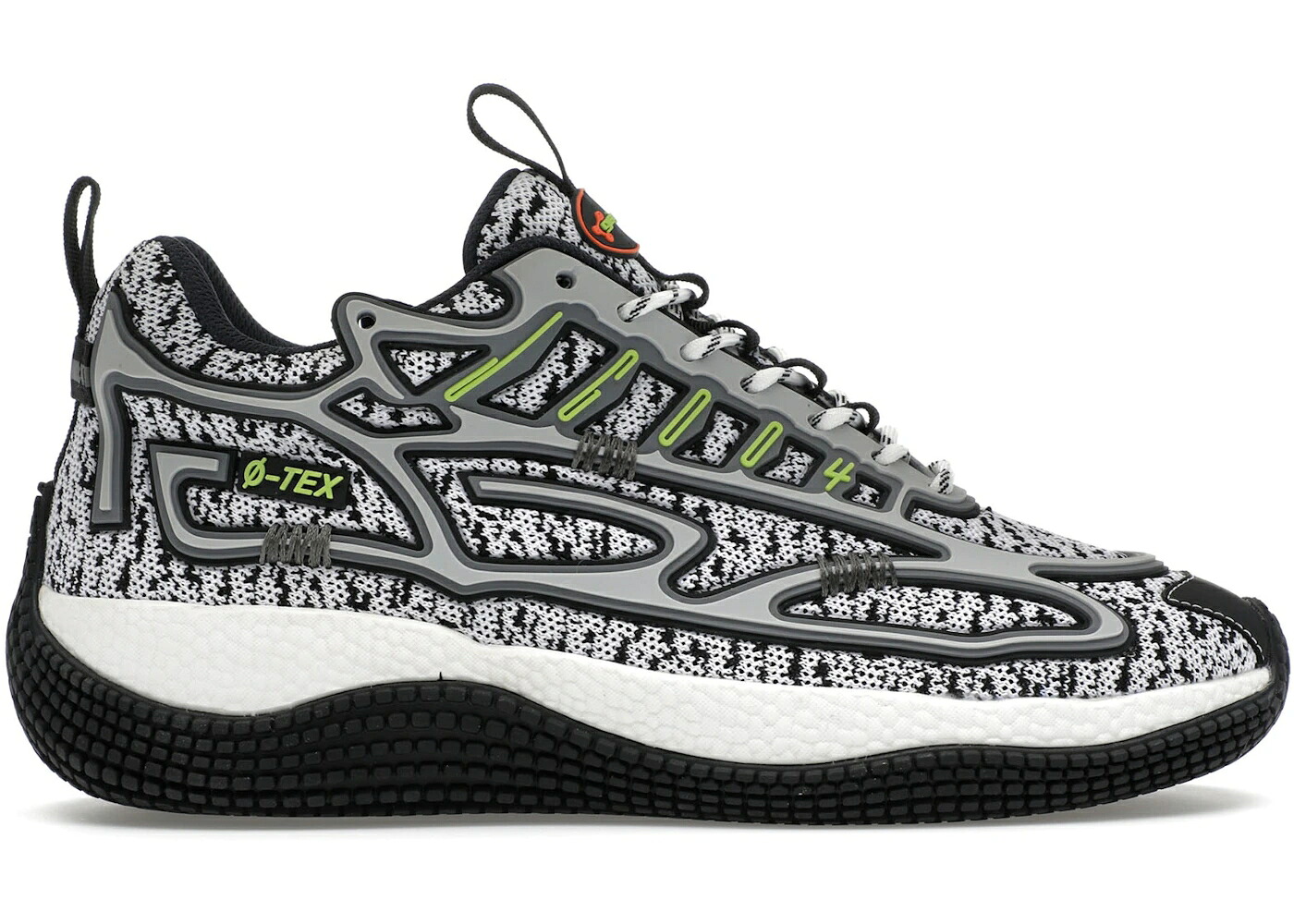 ニット 黒色 ブラック 白色 ホワイト スニーカー メンズ JOHN GEIGER JOHN GEIGER 004 STATIC KNIT / BLACK WHITE|スニケス