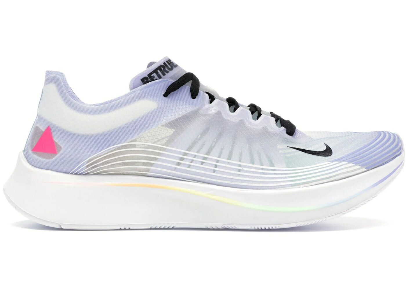 ナイキ ズーム 白色 ホワイト 黒色 ブラック 紫 パープル ズームフライ スニーカー メンズ NIKE ZOOM FLY BETRUE (2018) / WHITE BLACK PALEST PURPLE