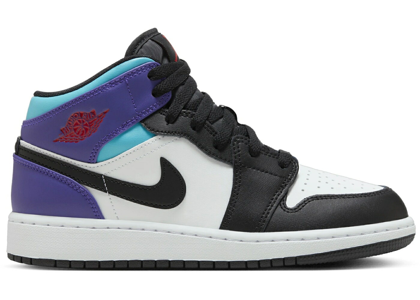 ナイキ ジョーダン ミッド 白色 ホワイト 赤 レッド アクアマリン 黒色 ブラック ジュニア キッズ JORDAN 1 MID WHITE TRUE RED AQUAMARINE BLACK (GS) / WHITE TRUE RED AQUAMARINE BLACK ベビー マタニティ ス