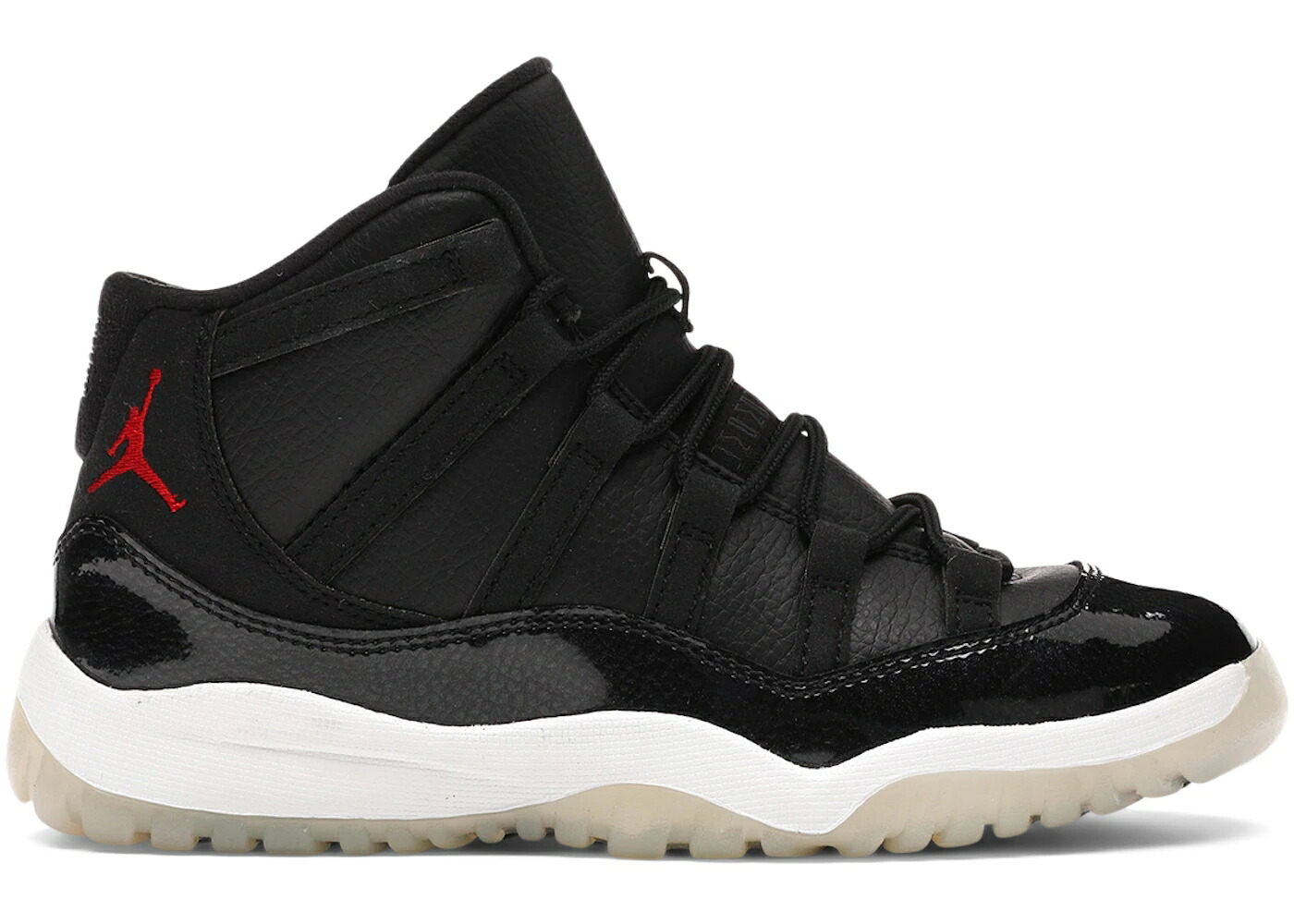 ナイキ ジョーダン 黒色 ブラック 赤 レッド 白色 ホワイト ジュニア キッズ JORDAN 11 RETRO 72-10 (PS) / BLACK GYM RED WHITE ANTHRACITE ベビー マタニティ スニーカー｜スニケス