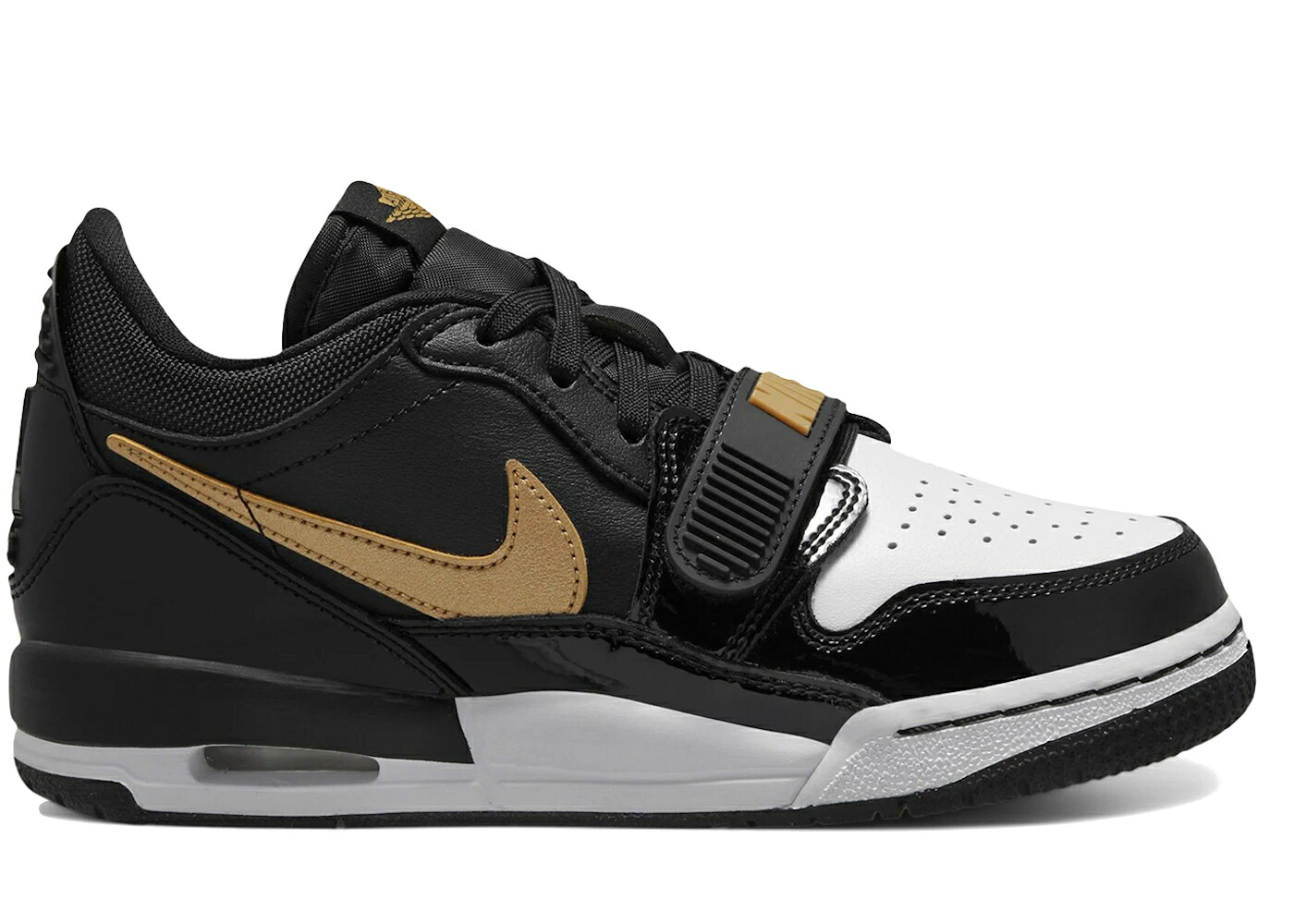 ナイキ ジョーダン レガシー 黒色 ブラック ゴールド 白色 ホワイト ジュニア キッズ JORDAN LEGACY 312 LOW BLACK METALLIC GOLD (GS) / BLACK WHITE METALLIC GOLD ベビー マタニティ スニーカー｜スニケス