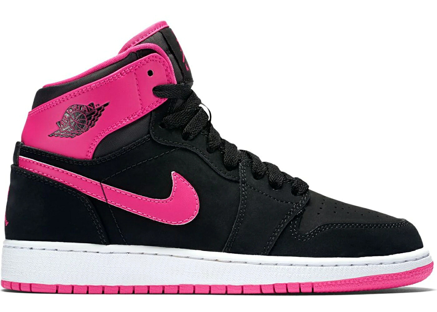 ナイキ ジョーダン ハイ 黒色 ブラック ピンク 白色 ホワイト ジュニア キッズ JORDAN 1 RETRO HIGH BLACK VIVID PINK (GS) / BLACK VIVID PINK WHITE ベビー マタニティ スニーカー