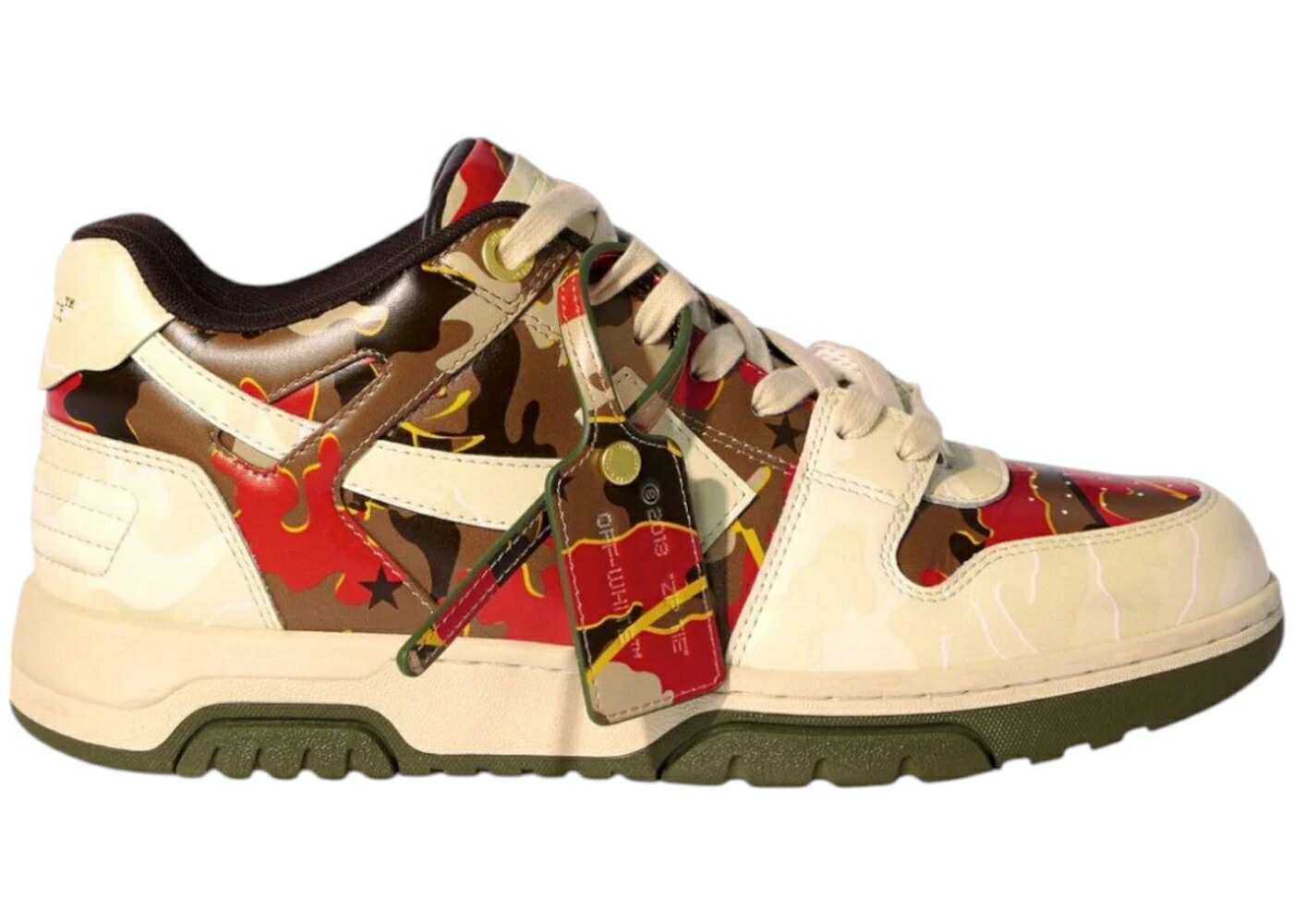 オフホワイト ベージュ カモ柄 スニーカー メンズ OFF-WHITE OUT OF OFFICE OOO LOW TOPS BEIGE CAMO / BEIGE CAMO
