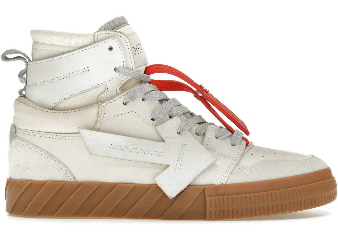 オフホワイト アロー ハイ 白色 ホワイト クリーム スニーカー メンズ OFF-WHITE FLOATING ARROW HIGH TOP VULC WHITE CREAM /