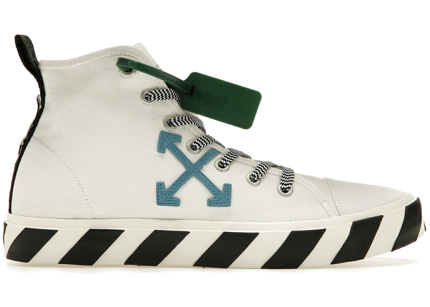 オフホワイト ミッド 白色 ホワイト 青色 ブルー スニーカー メンズ OFF-WHITE VULC MID WHITE BLUE / WHITE BLUE|スニケス