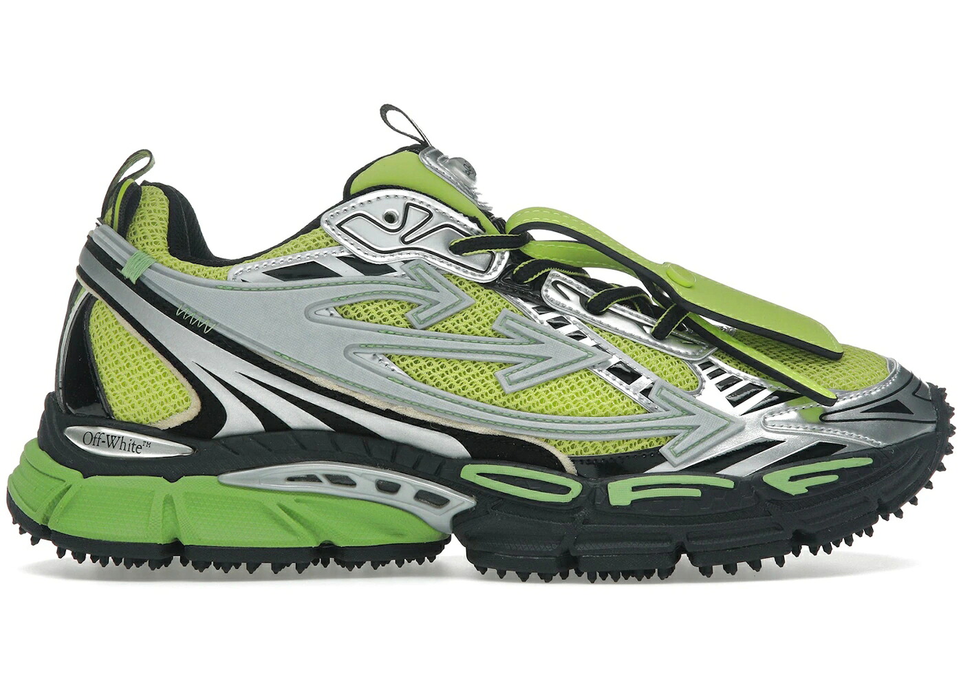 オフホワイト 銀色 シルバー 緑 グリーン スニーカー メンズ OFF-WHITE BE RIGHT BACK SILVER GREEN FLUO / SILVER GREEN FLUO 79,695円