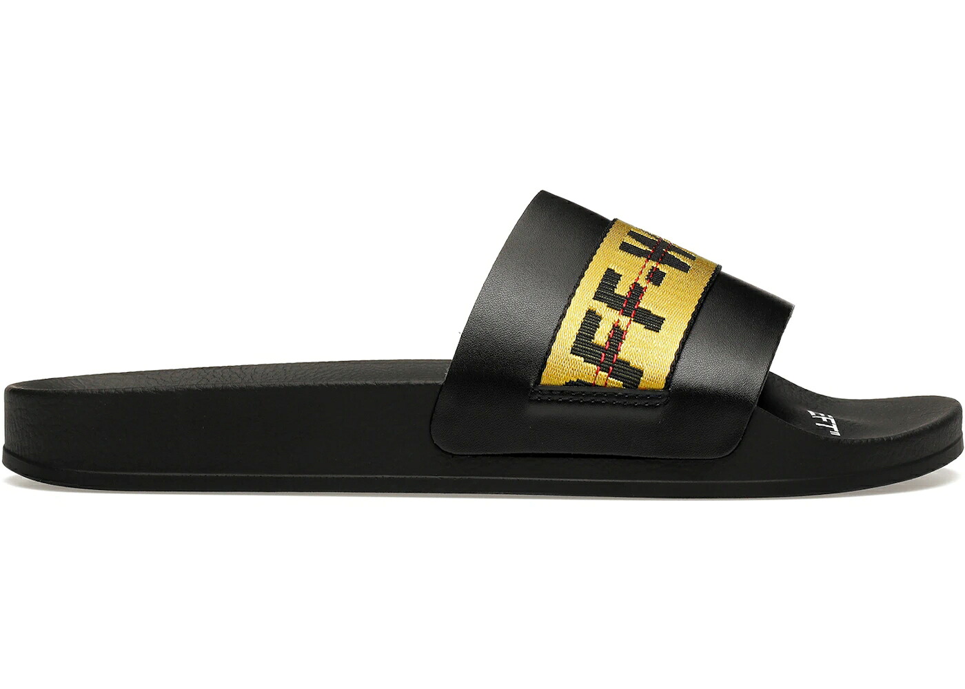 象牙色 胴締め 黒いこと 黒いこと 黄味がかった 黄色 スニーカー メンズ OFF-WHITE INDUSTRIAL BELT SLIDES BLACK YELLOW / BLACK YELLOW
