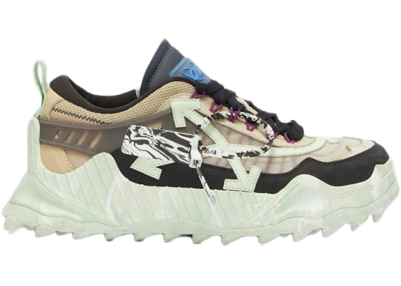オフホワイト 緑 グリーン 黒色 ブラック ベージュ スニーカー メンズ OFF-WHITE ODSY-1000 GREEN MARBLE / LIGHT GREEN BLACK BEIGE