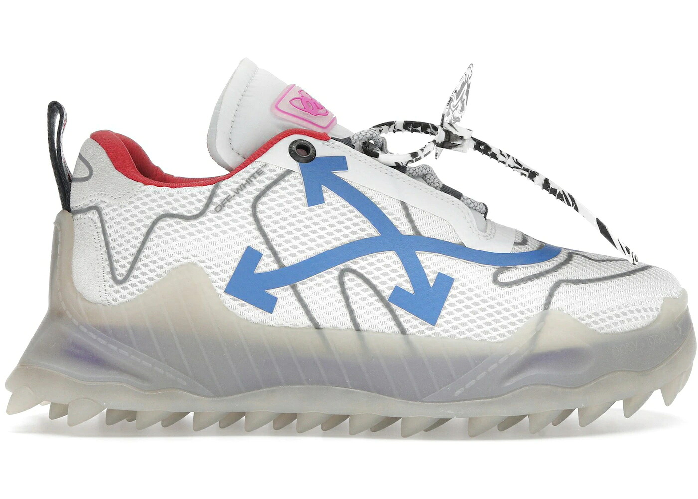 象牙色 青み 青色 白いこと 白いこと スニーカー メンズ OFF-WHITE ODSY MESH TRANSPARENT BLUE / WHITE BLUE