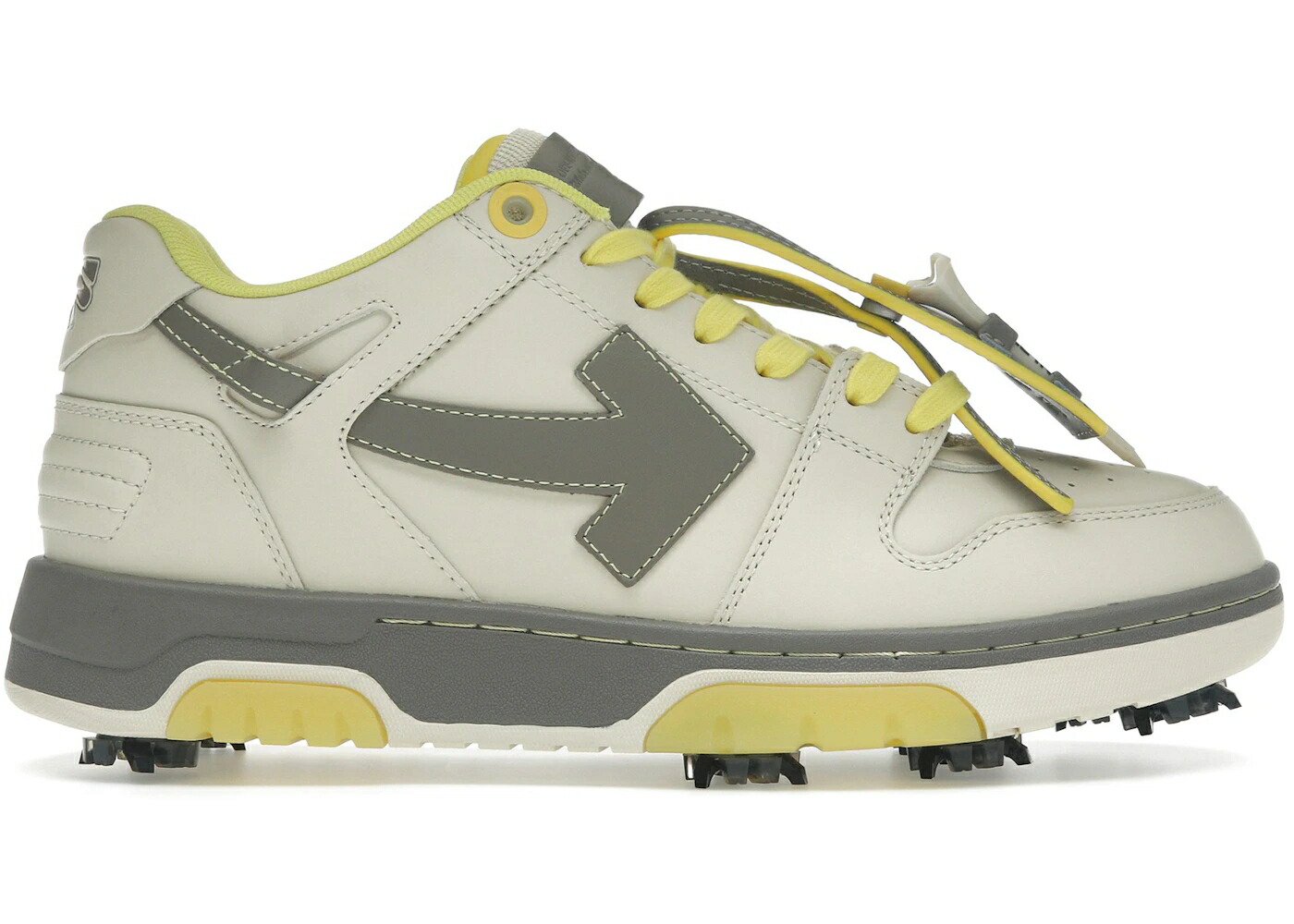 オフホワイト ゴルフ 灰色 グレー グレイ 黄色 イエロー スニーカー メンズ OFF-WHITE OUT OF OFFICE OOO LOW TOPS GOLF PARIS HILINSKI GRAY YELLOW / GRAY YELLOW