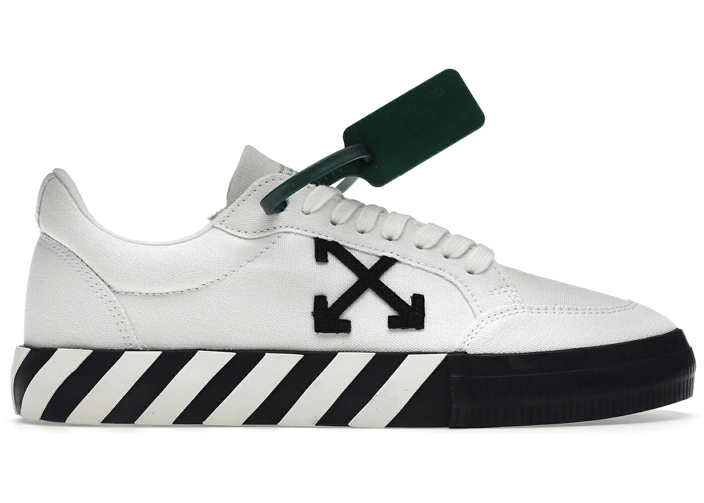 オフホワイト 白色 ホワイト 黒色 ブラック スニーカー メンズ OFF-WHITE VULC LOW CANVAS WHITE BLACK SS22 / WHITE BLACK