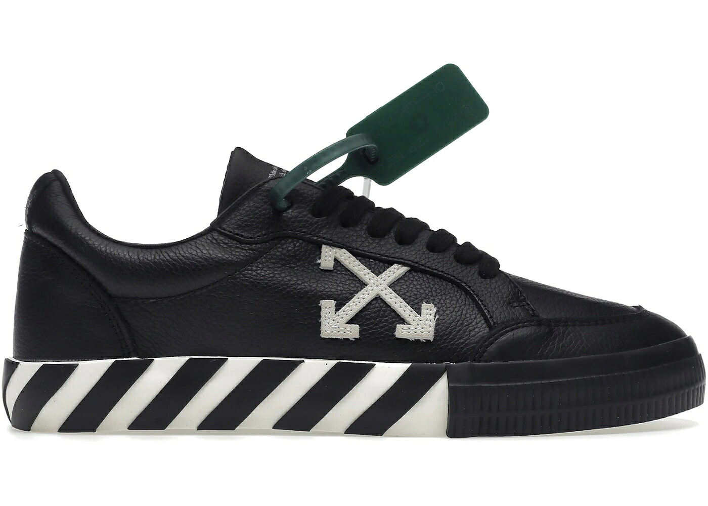 象牙色 なめし革 黒いこと 黒いこと 白いこと 白いこと スニーカー メンズ OFF-WHITE VULC LOW LEATHER BLACK WHITE SS22 / BLACK WHITE