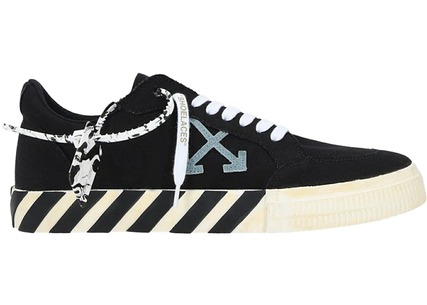 象牙色 黒いこと 黒いこと 白いこと 白いこと 青み 青色 スニーカー メンズ OFF-WHITE VULC LOW ECO CANVAS BLACK WHITE BLUE / BLACK WHITE BLUE