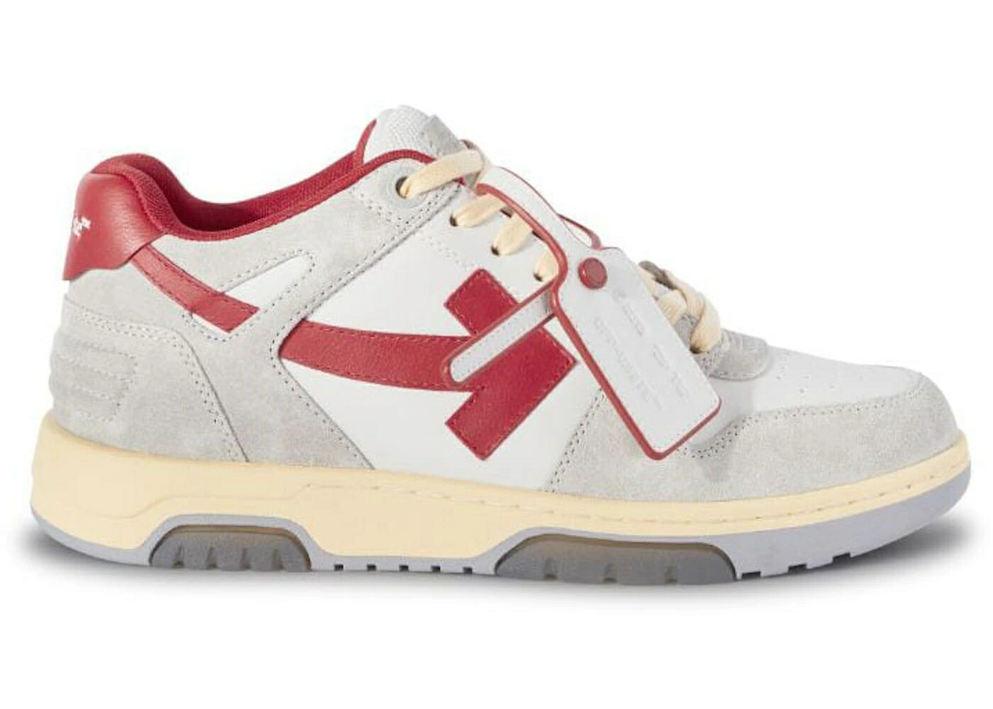 オフホワイト 灰色 グレー 赤 レッド 白色 ホワイト スニーカー メンズ OFF-WHITE OUT OF OFFICE OOO LOW TOPS LIGHT GREY RED / LIGHT GREY RED WHITE