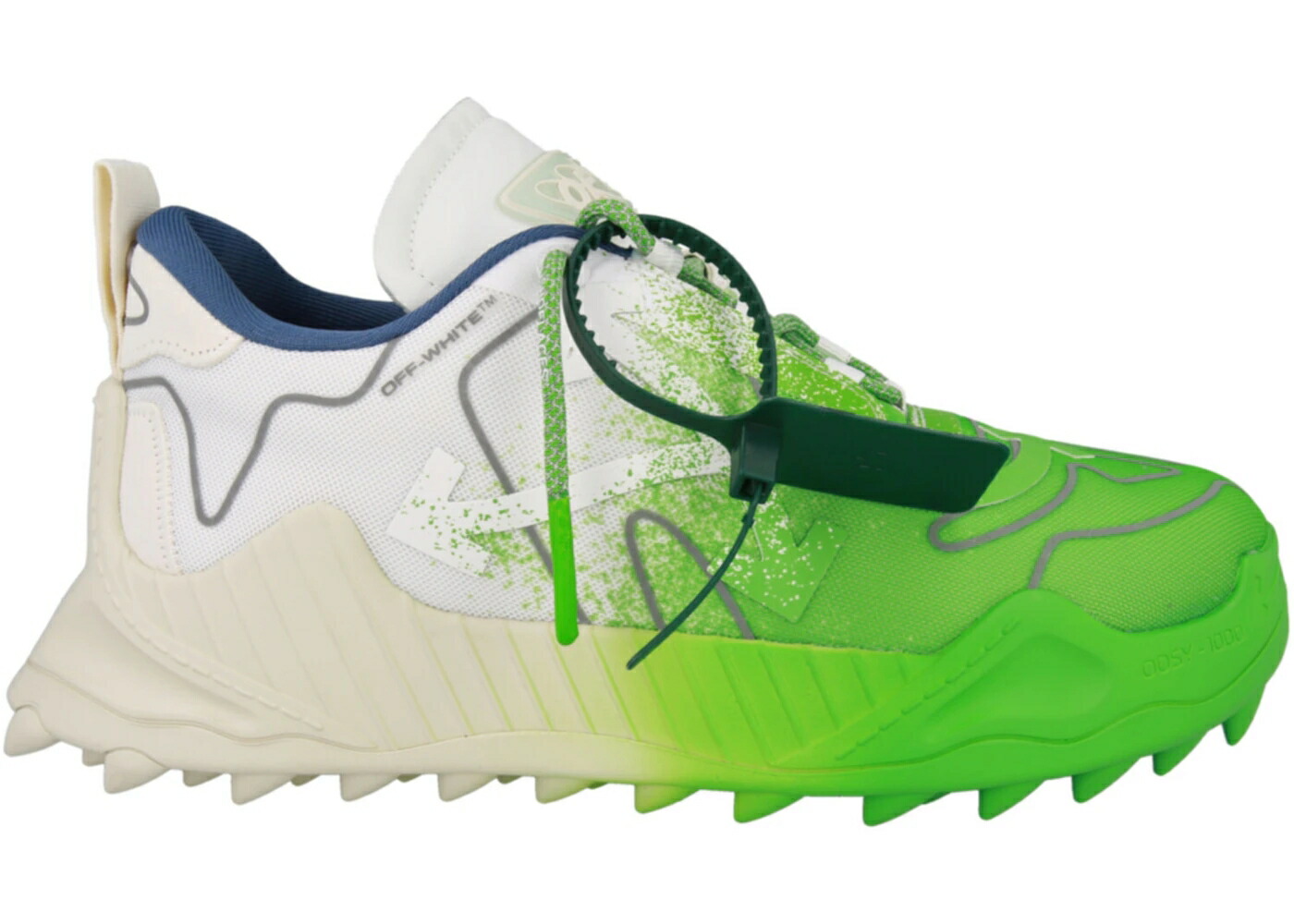 オフホワイト 白色 ホワイト 緑 グリーン スニーカー メンズ OFF-WHITE ODSY-1000 WHITE GREEN SPRAY PAINT / WHITE GREEN