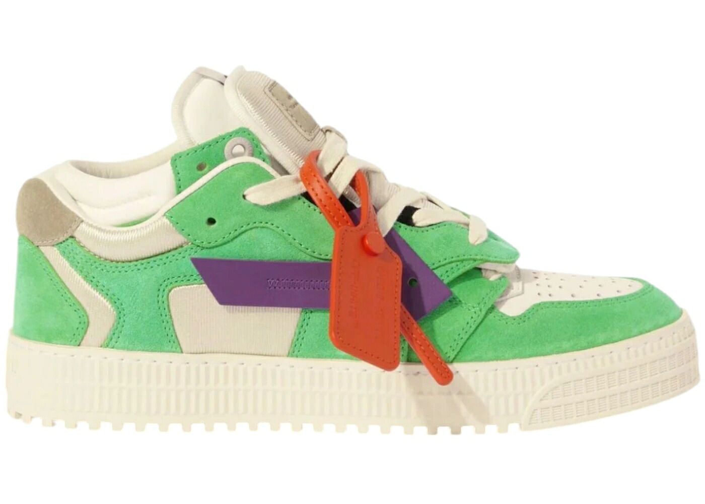 オフホワイト アロー 緑 グリーン 紫 パープル スニーカー メンズ OFF-WHITE FLOATING ARROW LOW NEON GREEN PURPLE / NEON GREEN PURPLE｜スニケス 134,150円