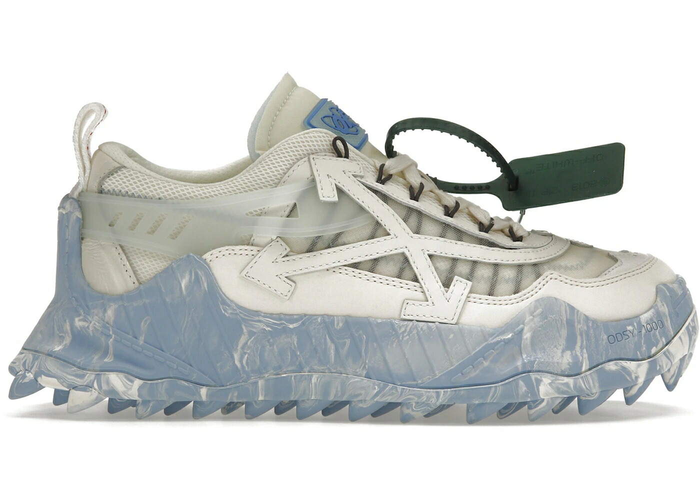 オフホワイト 青色 ブルー 白色 ホワイト スニーカー メンズ OFF-WHITE ODSY-1000 BLUE MARBLE / WHITE BLUE