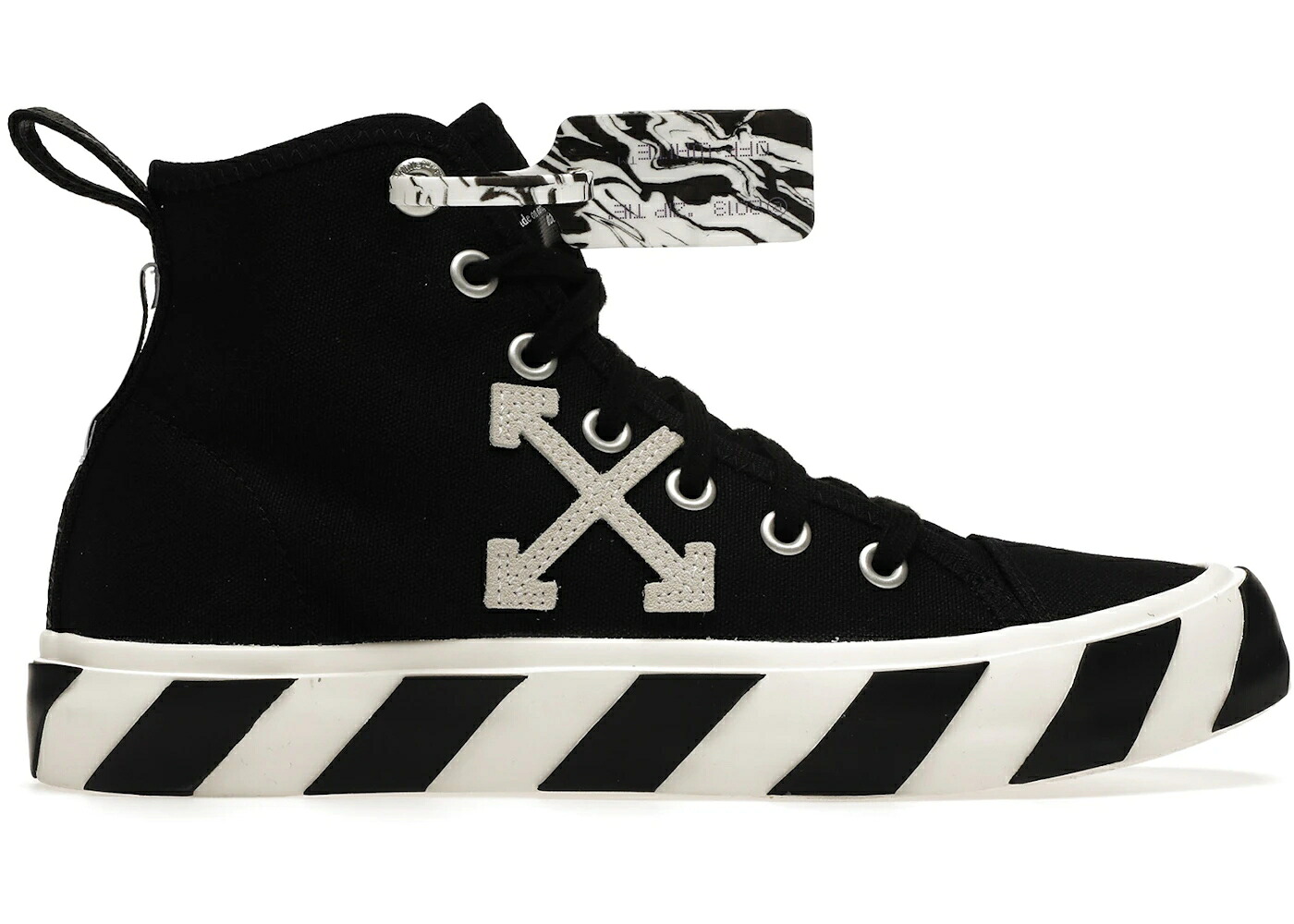 オフホワイト ミッド 黒色 ブラック 白色 ホワイト スニーカー メンズ OFF-WHITE VULCANIZED MID TOP BLACK WHITE / BLACK WHITE