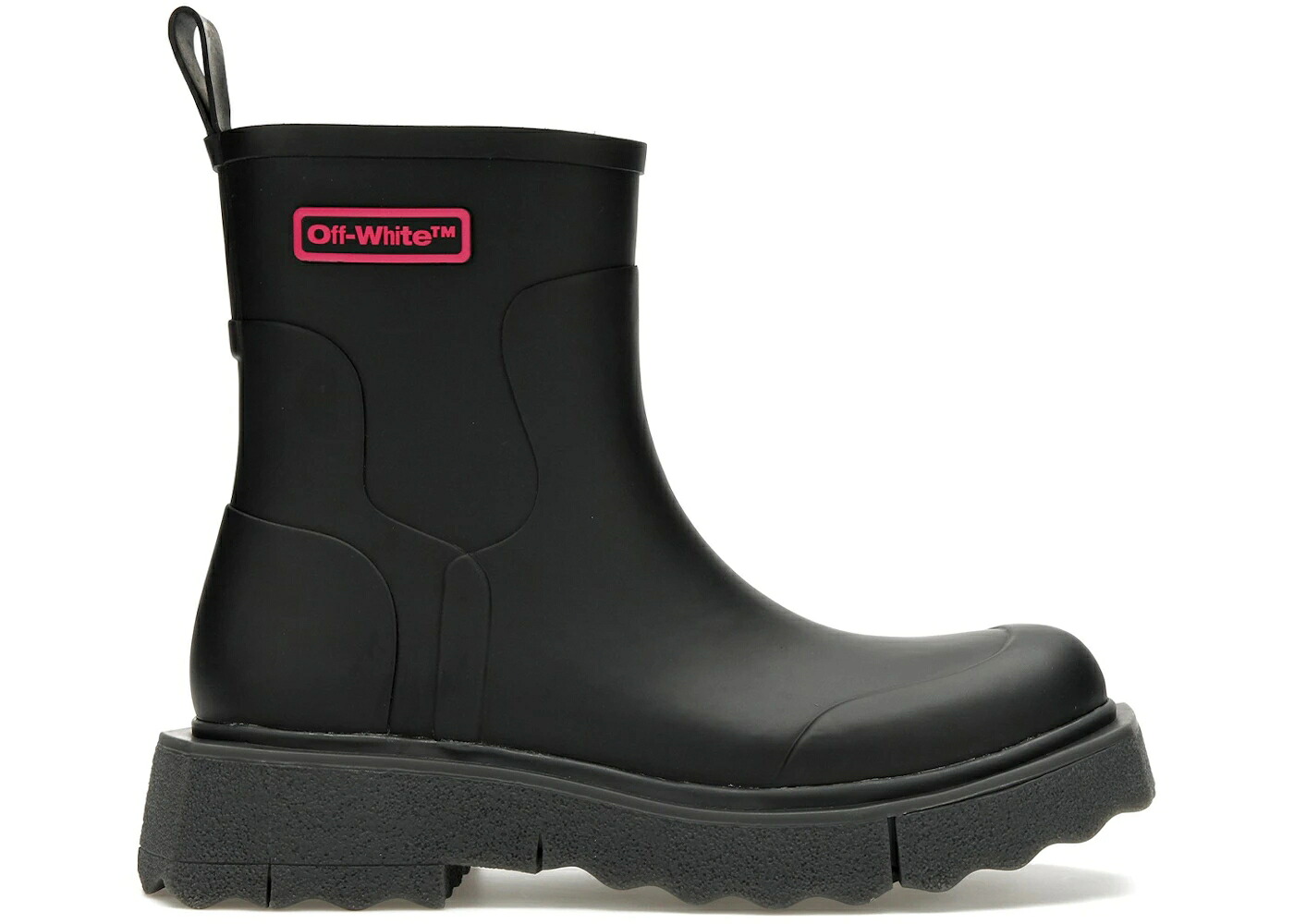 象牙色 思われ人 ブーツ 黒いこと 黒いこと スニーカー メンズ OFF-WHITE RUBBER RAIN BOOT BLACK / BLACK BLACK