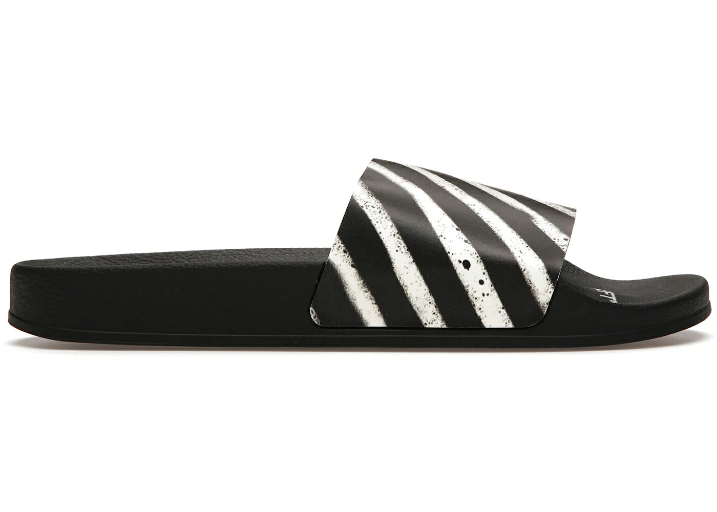 象牙色 黒いこと 黒いこと スニーカー メンズ OFF-WHITE SPRAY STRIPES SLIDES BLACK /