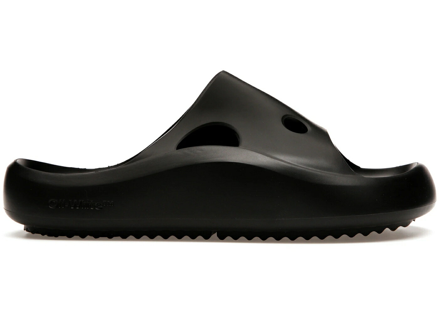 オフホワイト ラバー 黒色 ブラック スニーカー メンズ OFF-WHITE METEOR RUBBER SLIDES BLACK (FW22) /