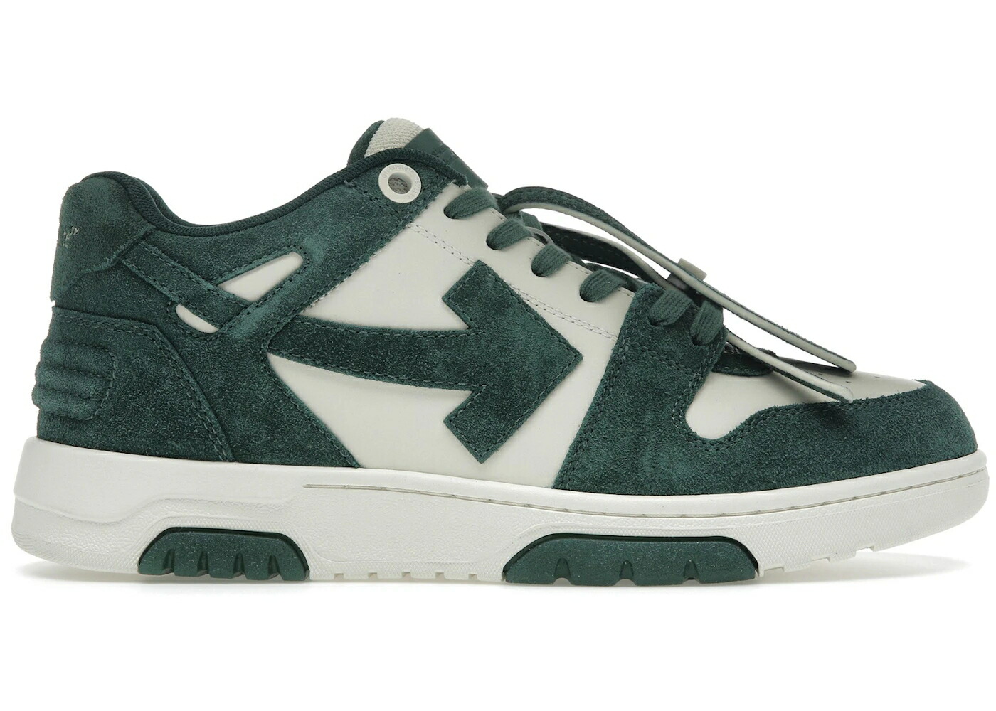 オフホワイト 緑 グリーン スエード スウェード \"OOO\" スニーカー メンズ OFF-WHITE OUT OF OFFICE LOW TOPS JET GREEN ECRU SUEDE / JET GREEN ECRU