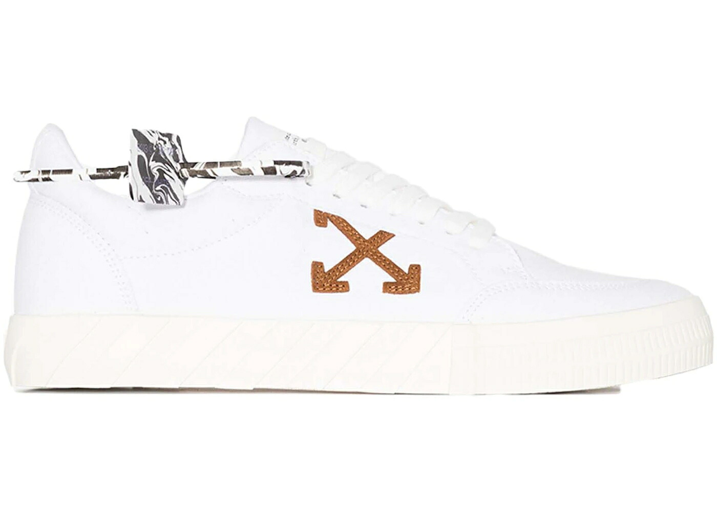 オフホワイト 白色 ホワイト 茶色 ブラウン 橙 オレンジ スニーカー メンズ OFF-WHITE VULC LOW WHITE BROWN / WHITE BROWN ORANGE|スニケス