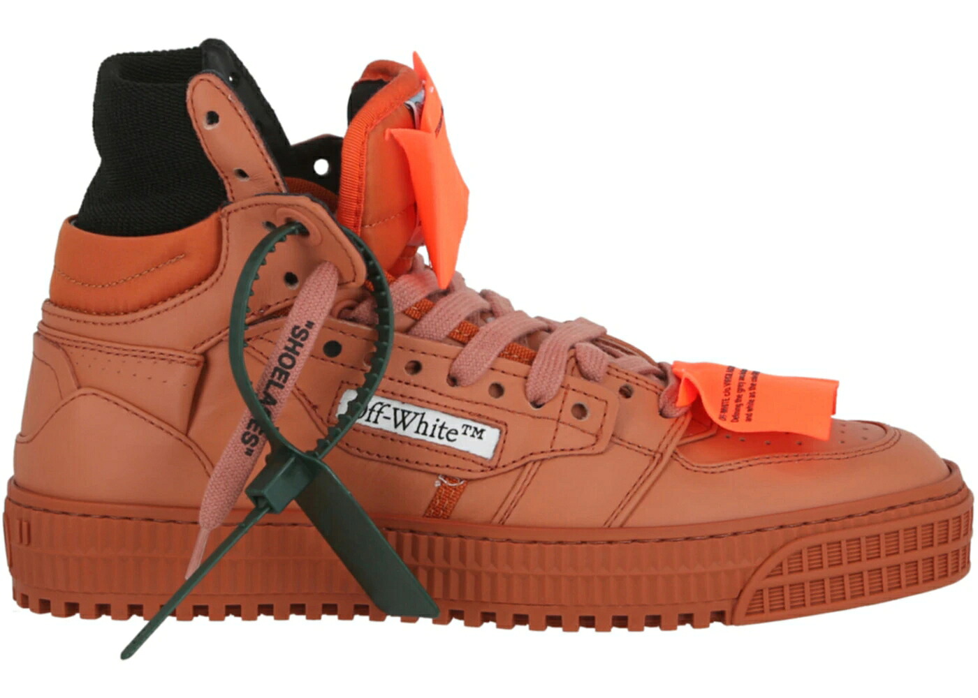 オフホワイト レザー ハイ 靴 スニーカー 3.0 WOMEN'S レディース OFF-WHITE OFF-COURT LEATHER HIGH TOP SNEAKER TERRACOTTA (WOMEN'S) /|スニケス