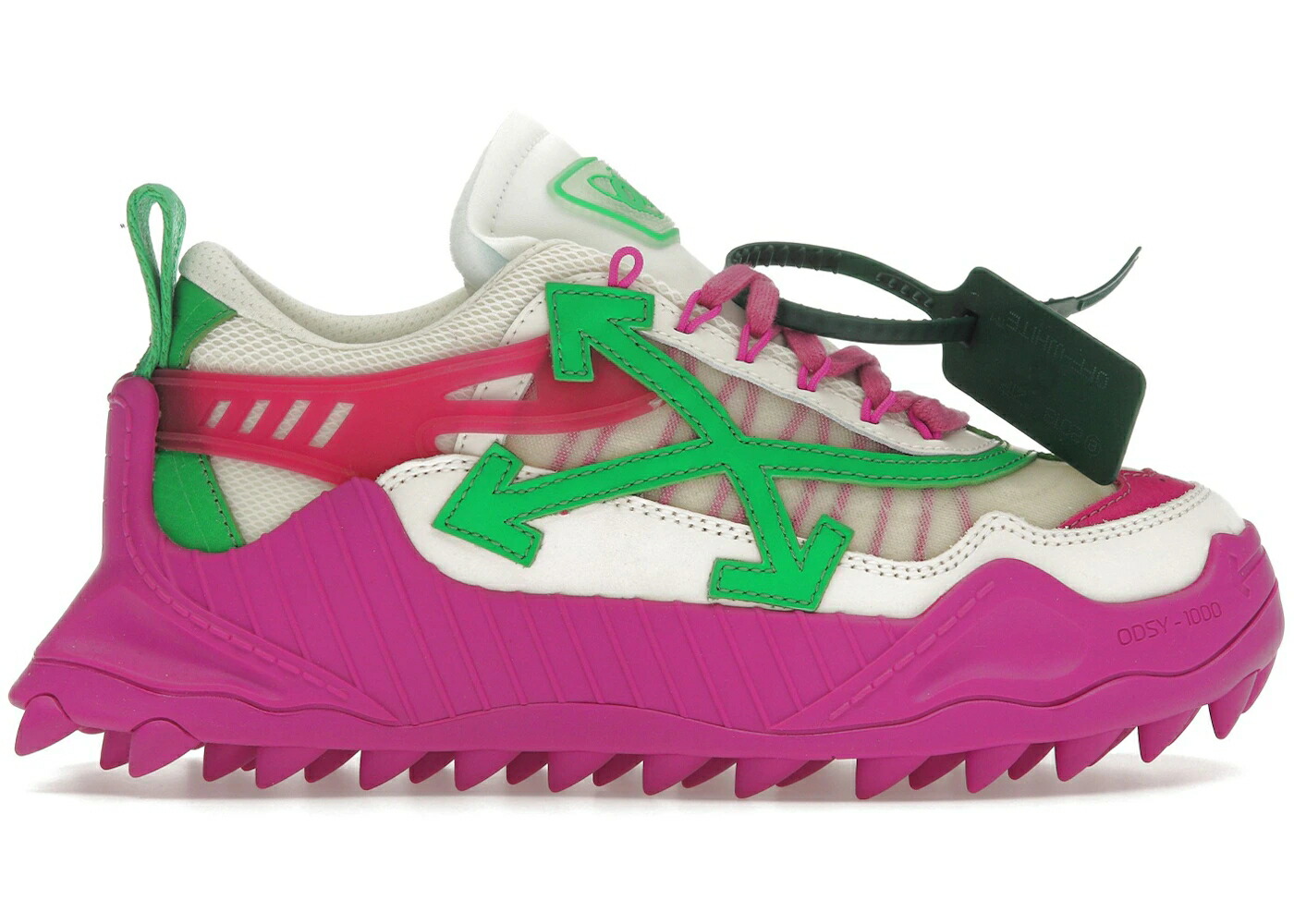 象牙色 白いこと 白いこと 緑 緑であること WOMEN\u0027S スニーカー レディース OFF-WHITE ODSY-1000 WHITE FUCHSIA GREEN (WOMEN\u0027S) / WHITE FUCHSIA GREEN