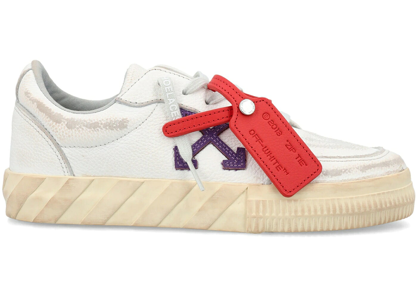 象牙色 白いこと 白いこと 紫 パープル WOMEN\u0027S スニーカー レディース OFF-WHITE VULCANIZED LOW DISTRESSED WHITE PURPLE (WOMEN\u0027S) / WHITE PURPLE