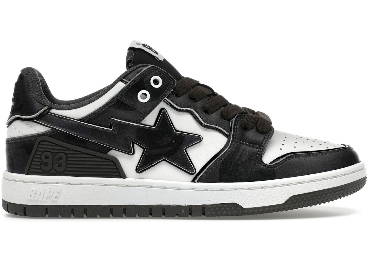 ベイプ 黒色 ブラック カモ柄 #1 スニーカー メンズ BAPE A BATHING APE SK8 STA M2 BLACK CAMO /