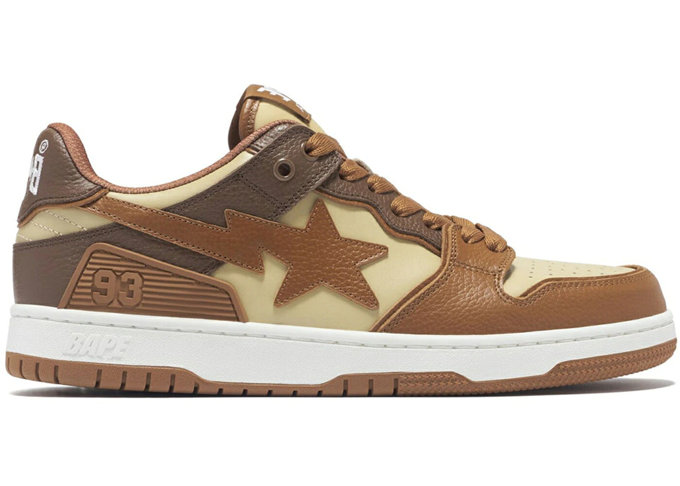 ベイプ 赤銅色 赤銅色 ベージュ #5 スニーカー メンズ BAPE A BATHING APE SK8 STA BROWN BEIGE / BROWN BEIGE