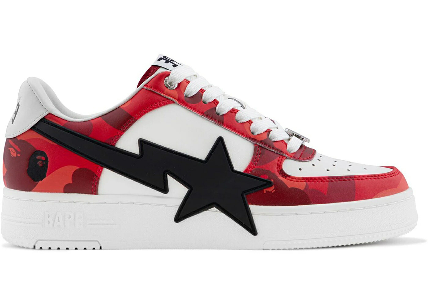 ベイプ 家鴨柄 赤 赤いこと 白いこと 白いこと #1 スニーカー メンズ BAPE A BATHING APE STA LOW os COLOR CAMO RED WHITE / RED WHITE